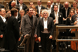 Composer Thomas Adès with Sir Simon Rattle and The Berliner Philharmoniker (c) 2007, Chris Lee