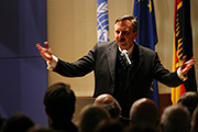 11/5/07 - Dr. Hans-Jürgen Heimsoeth speaking during the Urban Design and Memorials Panel Discussion at the German Consulate (c) 2007, Chris Lee